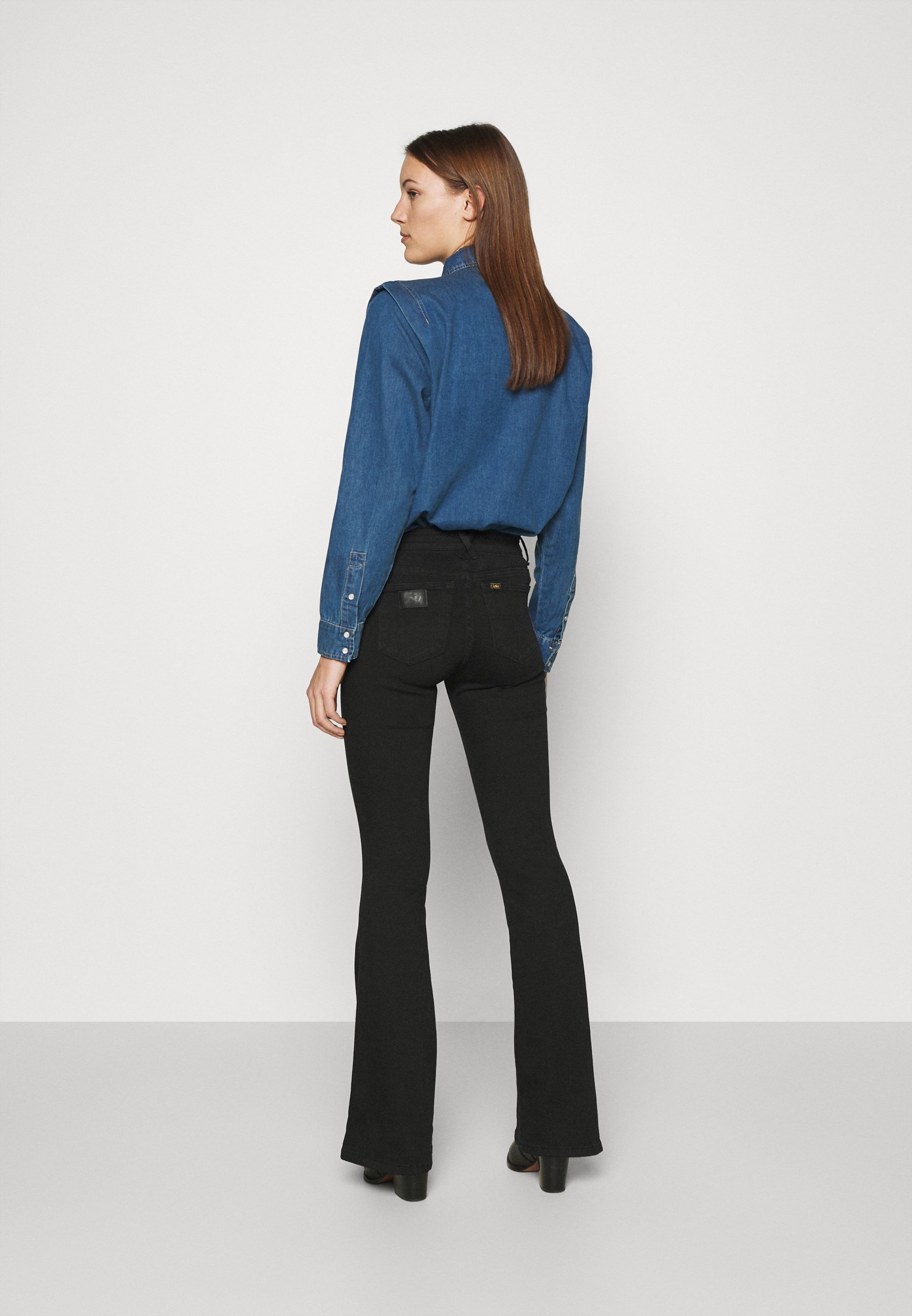 LOIS Jeans YOKO - Flared Jeans - black/black denim - Zalando.ie