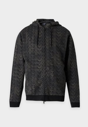 EA7 Emporio Armani, TRAIN LOGO SERIES MONOGRAM - Sudadera con cremallera - fancy black