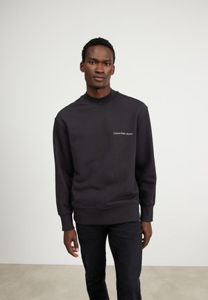 Calvin Klein Jeans INSTITUTIONAL MOCK NECK - Felpa - black