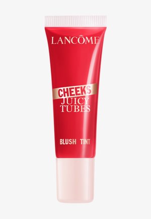 Rode Lancôme Cheeks Juicy Tubes blush tint in een kleine knijptube met witte dop.