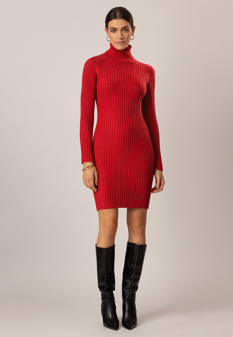 Apart Gebreide jurk rood