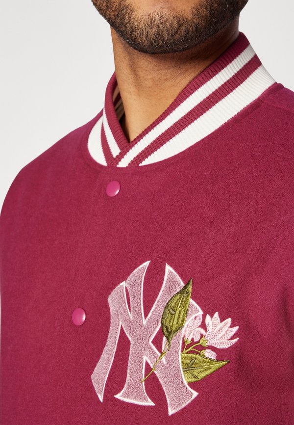MLB NEW YORK YANKEES FLORAL VARSITY JACKET - Club wear - berry2