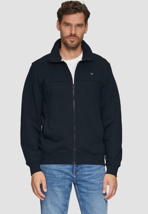 s.Oliver MIT LOGO-DETAIL - Zip-up sweatshirt - navy