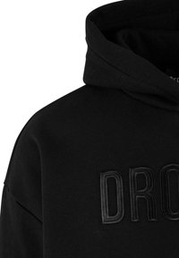 Dropsize HEAVY FLAT FRONT EMBO - Hættetrøje - black