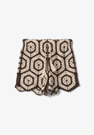 PIOMBO, Shorts - white brown