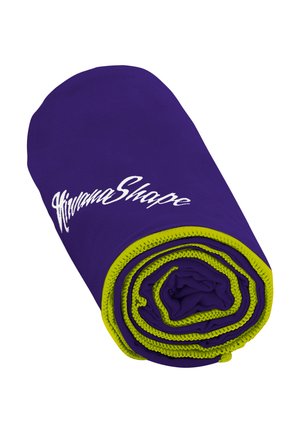 Beach towel - lila   gelber rand