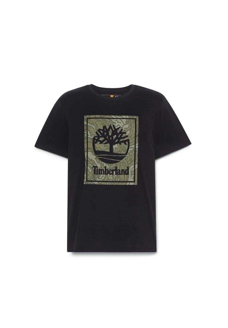 Timberland CAMO T-shirt print black/zwart
