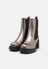 Even&Odd Wide Fit Botines con plataforma - gunmetal