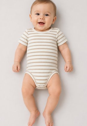 Name it, BEQUEMER KURZARMBODY DRUCKKNÖPFEN 3ER-SET GESTREIFT  - Body - braun