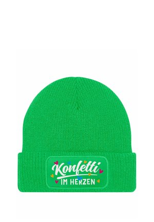 MoonWorks MIT PATCH SPRUCH FASCHING KARNEVAL PARTY - Mütze - grün