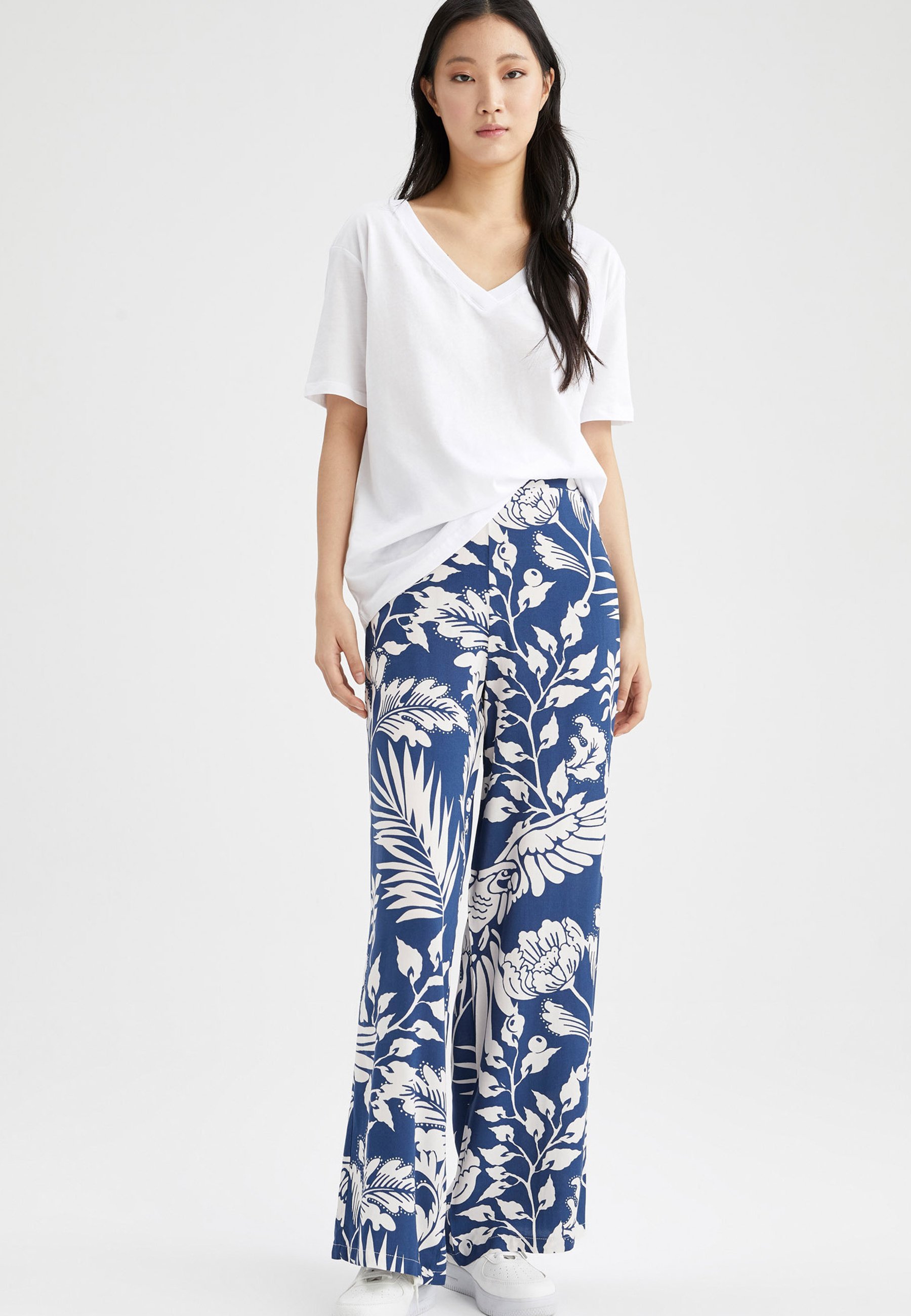 DeFacto PALAZZO - Pantalones - indigo/azul marino - Zalando.es