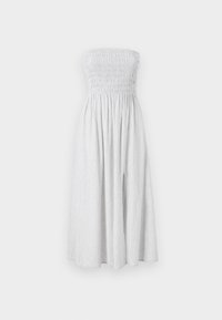 STRAPLESS LINEN DROP WAIST CHANNELED MIDI DRESS - Dnevna haljina - kringle