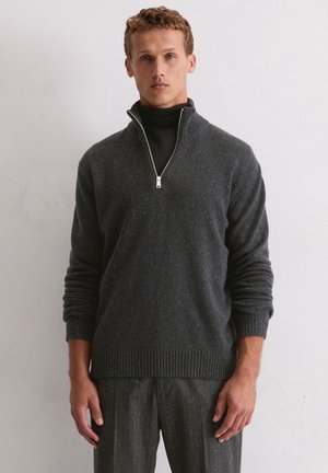 Strickpullover - dark grey melange