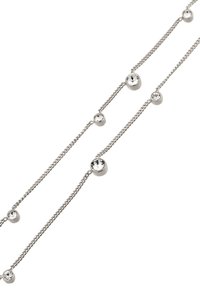 Silberkette mit runden, klaren Kristallakzenten, die entlang der Glieder verteilt sind und dem minimalistischen Design einen dezenten Glanz verleihen.