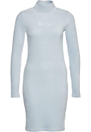 Karl Kani KW233 052 1 KK SMALL SIGNATURE LS TURTLE NECK  - Shift dress - light blue