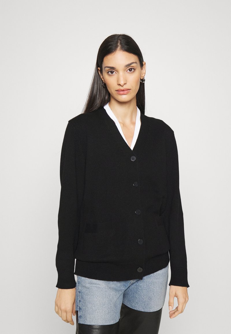 pure cashmere OVERSIZED CARDIGAN - Kardigan - black