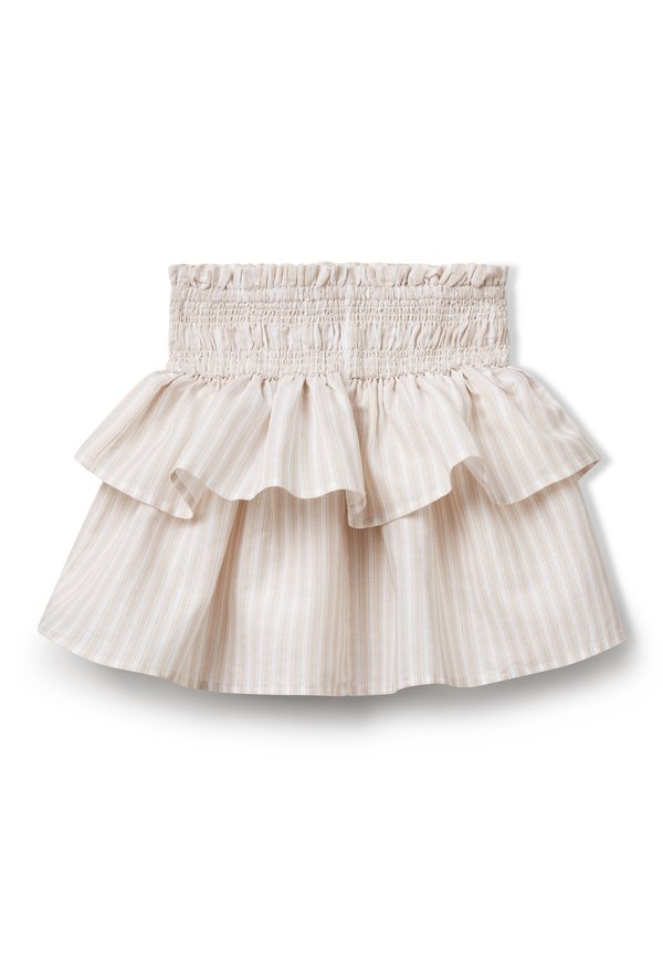 STRIPED WITH FLOUNCES - A-Linien-Rock - beige