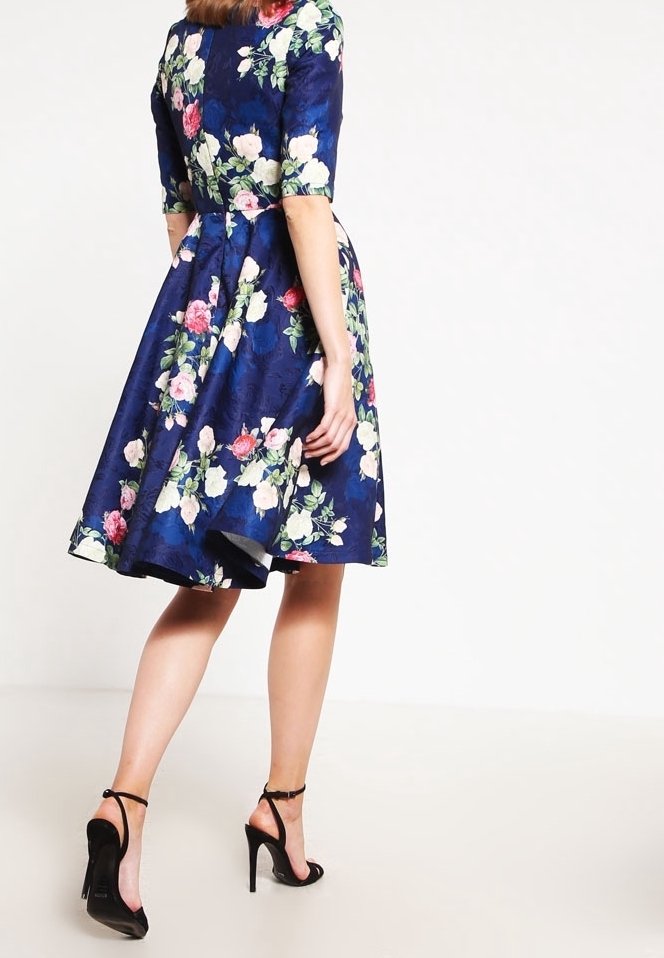 chi chi blue floral dress Floral Print Mini Dress in Blue
