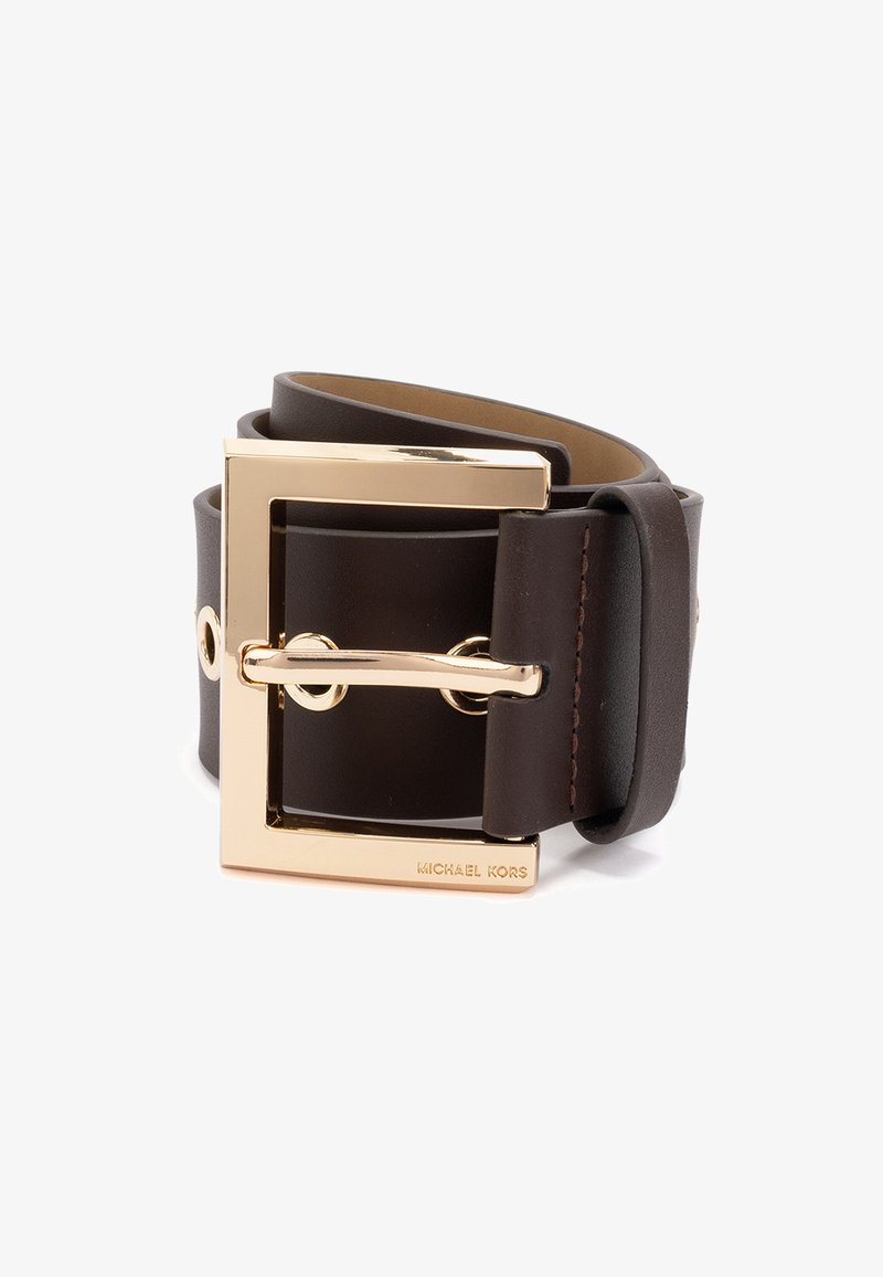 MICHAEL Michael Kors 55MM LEATHER BELT W GROMMETS - Bælter - dark brown