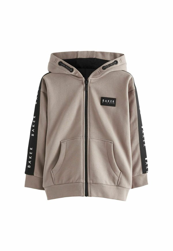 REGULAR FIT - Sweatjacke - stone