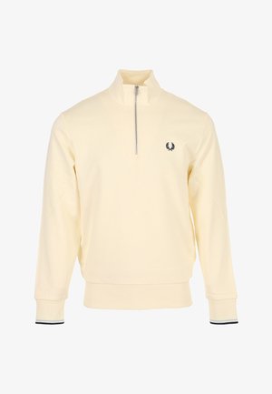 Fred Perry, HALF ZIP SWEATSHIRT - Sweater - ecru