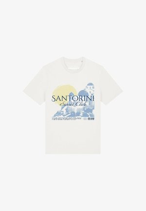 watapparel SANTORINI SUNSET CLUB - T-shirt print - off white