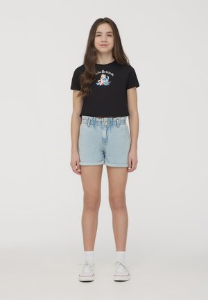 PAPERBAG - Shorts di jeans - var blu denim chiaro