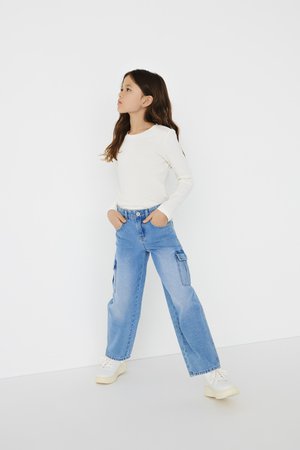 ONLY GIRLS KOGHARMONY - Jeans Straight Leg - light blue denim