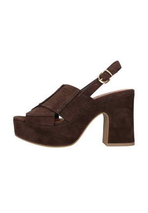 Luciano Barachini, AL363 - Sandali con plateau - brown