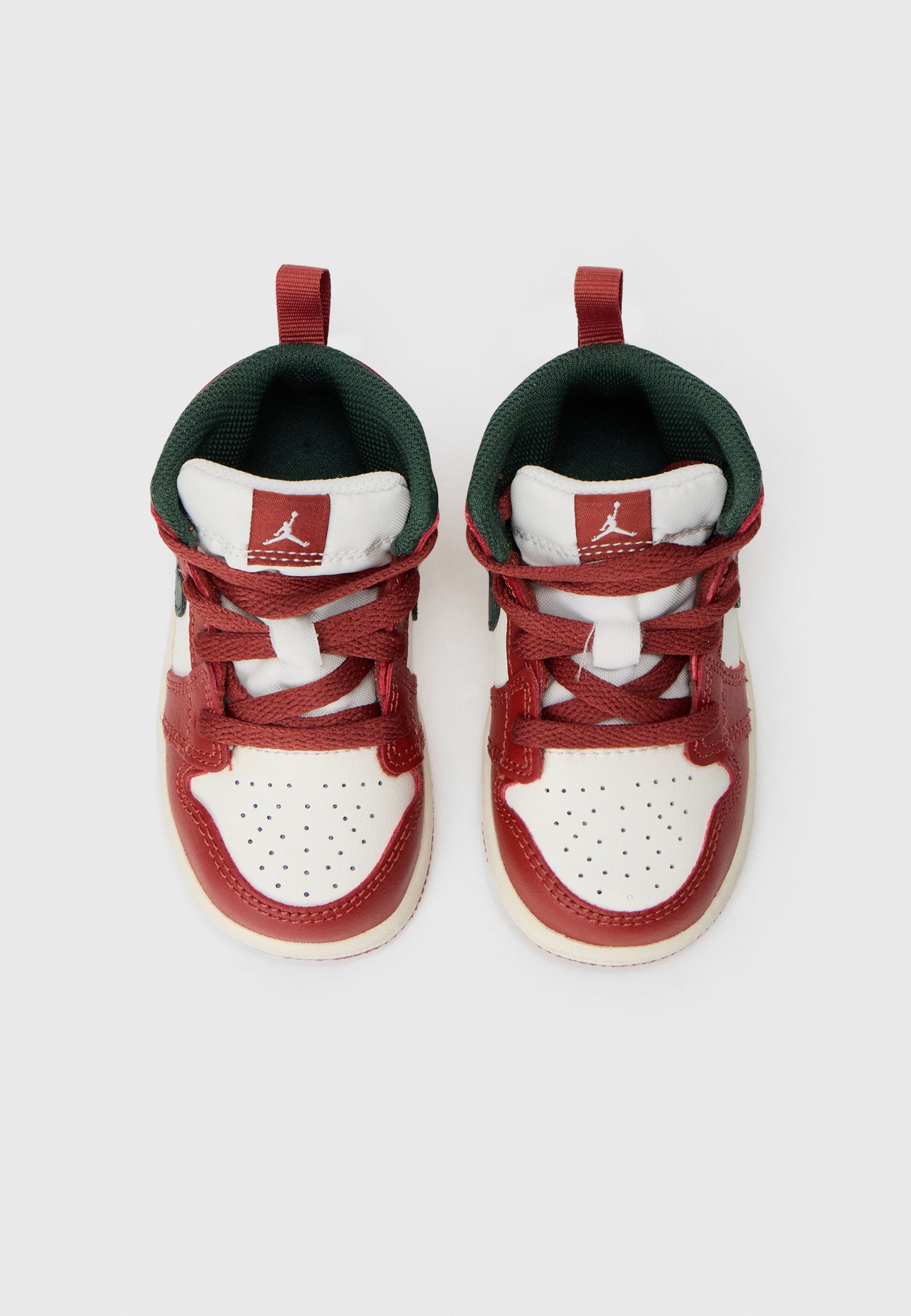 red and white infant jordans