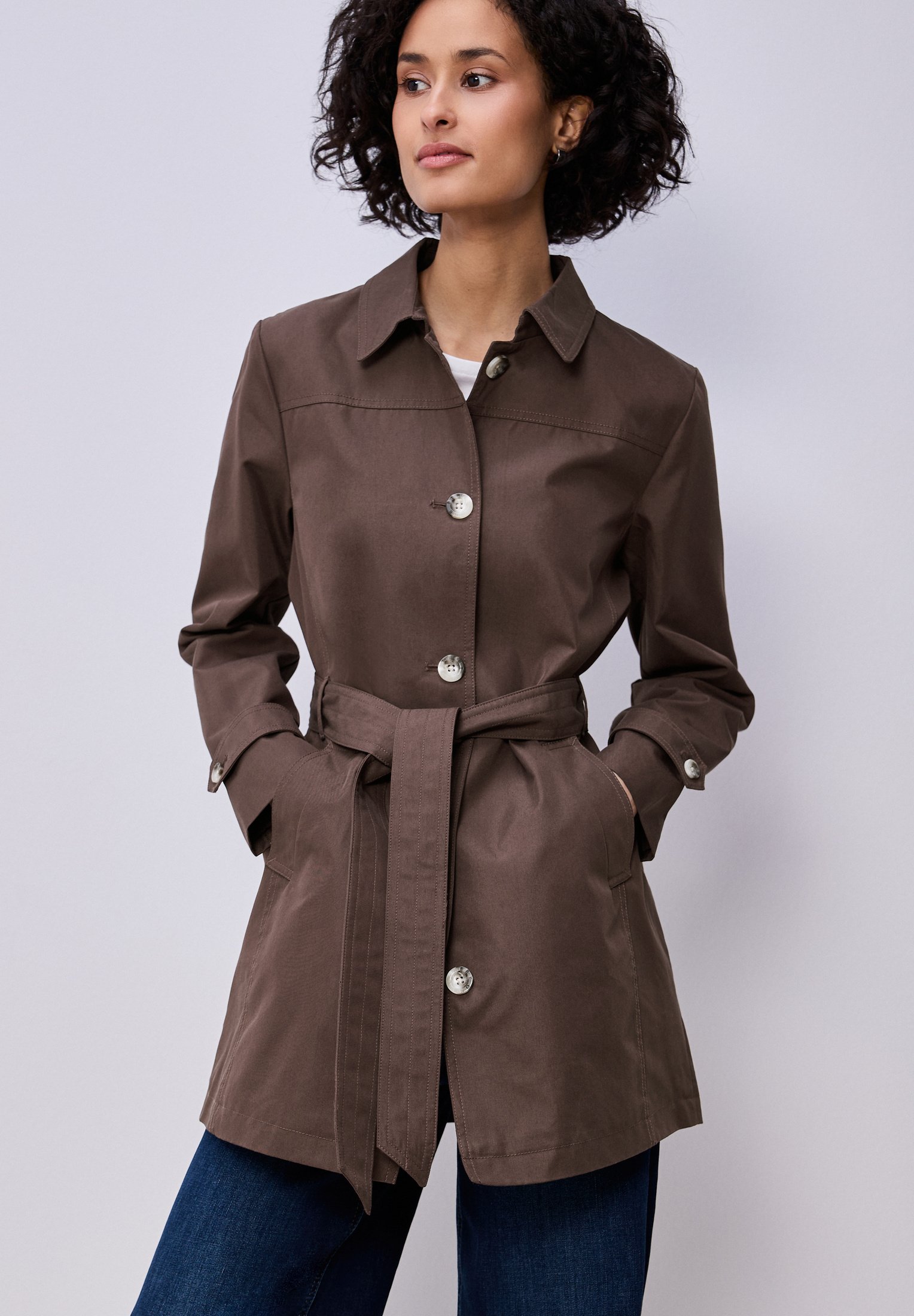 Trench coat STREET ONE 101213 Desert beige TRENCH AND COAT - Vêtements de marque