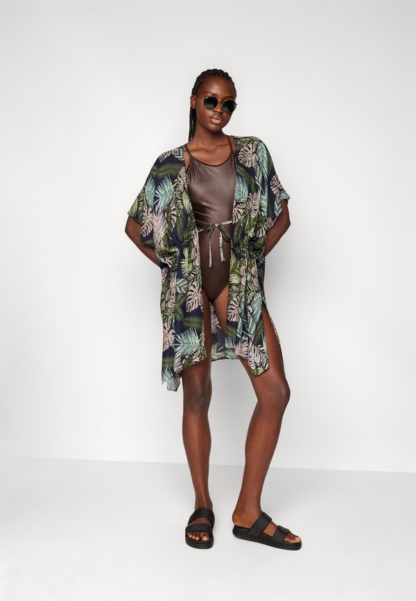 PRINTED SHORT KIMONO  - Beach accessory - orange2