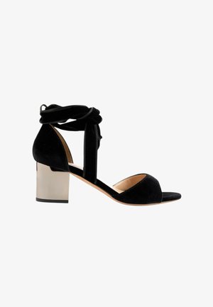 Valentino Garavani, VELVET SANDAL BLACK - Sandales - black