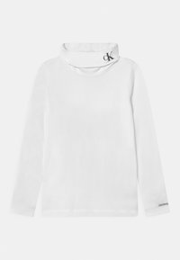 Calvin Klein Jeans MONOGRAM ROLL NECK - Långärmad tröja - bright white