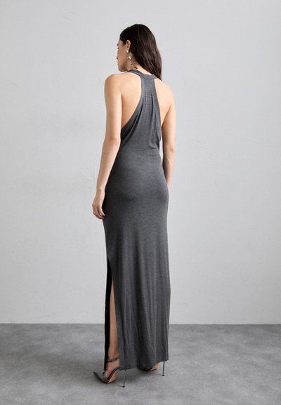 Norma Kamali NEETA TIE FRONT SIDE SLIT GOWN - Haljina od žerseja - dark grey