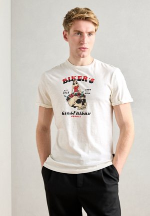 Print T-shirt - blanc cassé