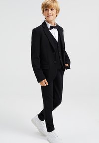 WE Fashion MET STRUCTUUR - Kostymväst - black
