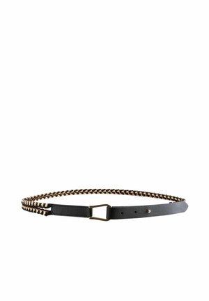 SKINNY DOUBLE - Vyö - black with gold chain