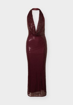 Bardot, NOLA SEQUIN COWL MAXI DRESS - Robe de cocktail - deep plum
