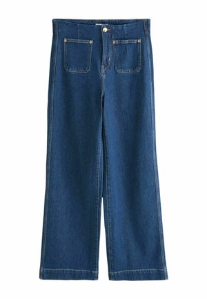 REGULAR FIT - HIGH RISE PATCH COMFORT  - Jeans straight leg - dark blue