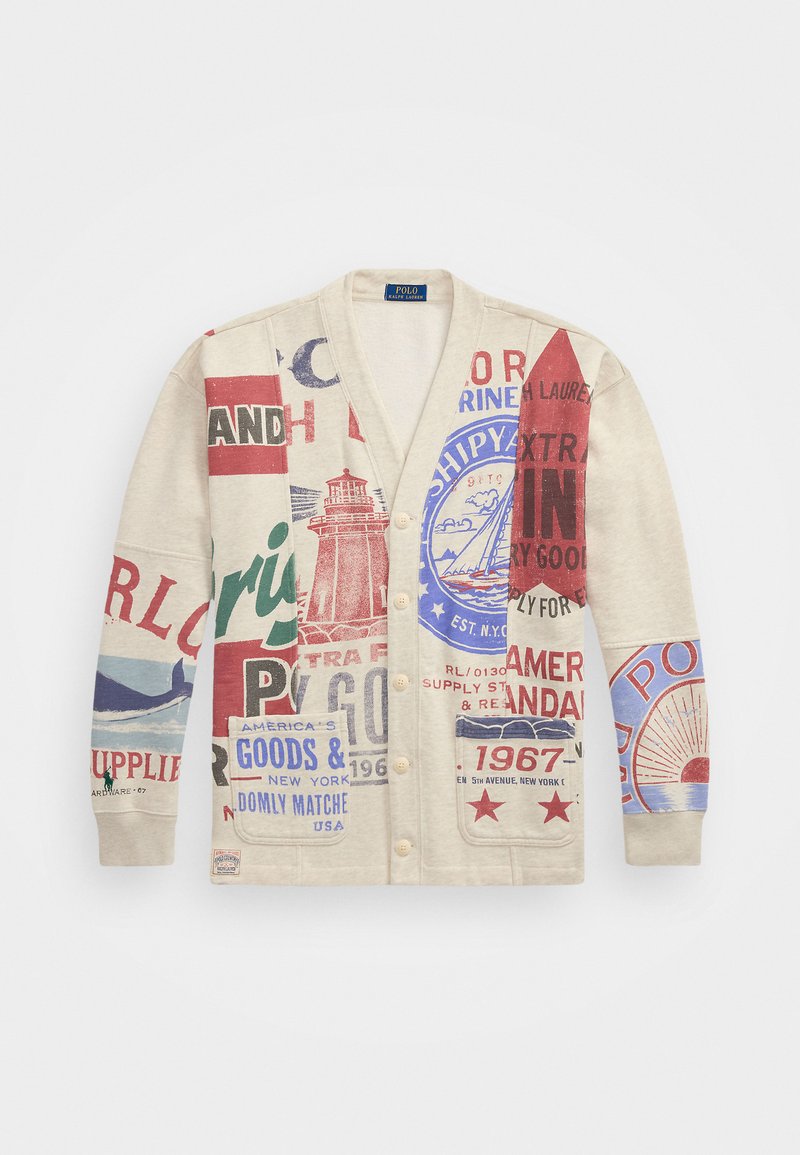 Polo Ralph Lauren LONG SLEEVE - Zip-up sweatshirt - chalk heather multi