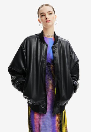 LELA LOOSE FIT - Veste En Similicuir - Black/noir