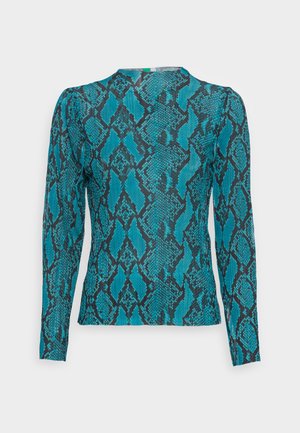 SOMETHINGNEW HIGH NECK  - Long sleeved top - tile blue