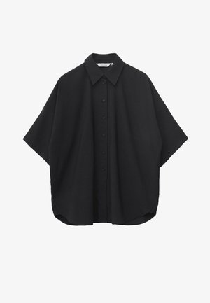 & OTHER STORIES, OVERSIZED QUARTER-SLEEVE - Blúzka so zapínaním na gombíky - black