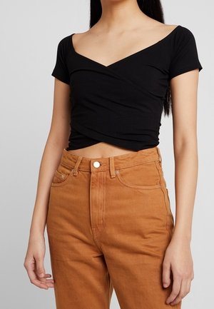 T-shirt med print - black