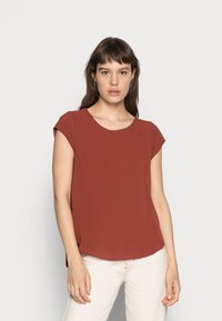 ONLY S/S SOLID NOOS PTM - T-shirt básica - henna