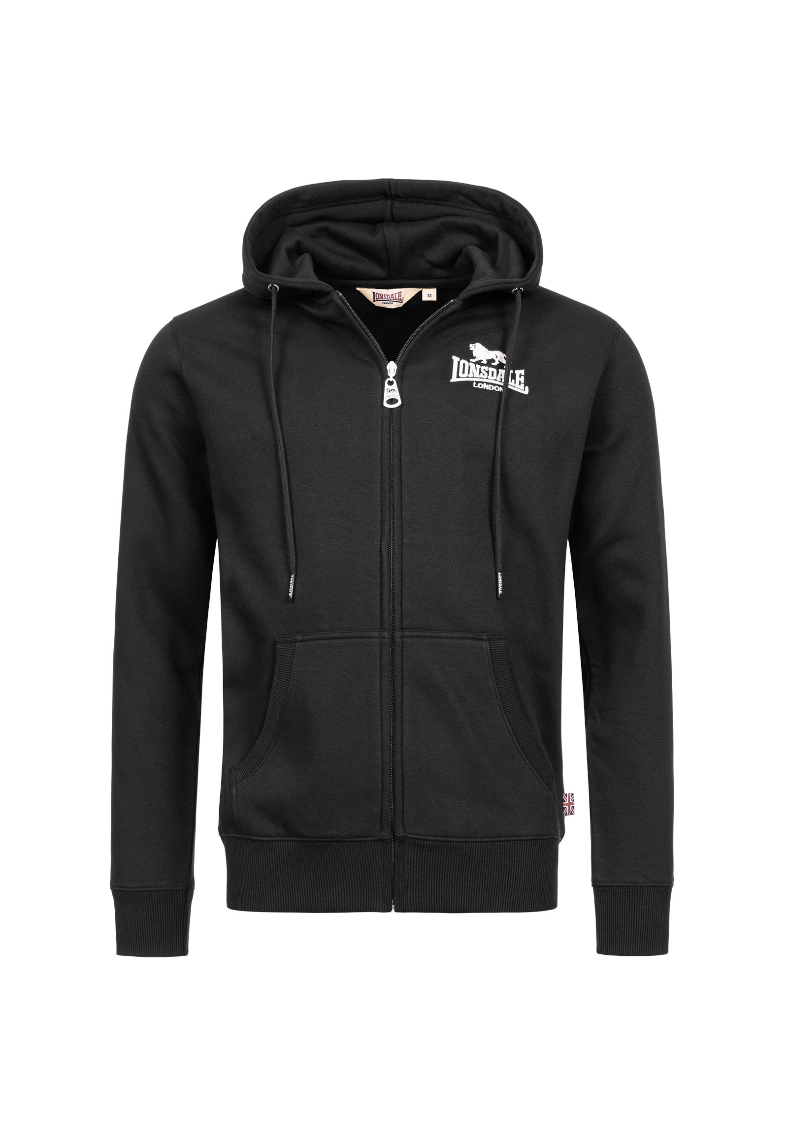 Lonsdale Herren Sweatjacke 'Bigton' – Sportliche Kapuzenjacke Mit Markenprint Und Praktischer Tasche