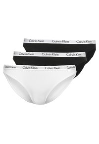 Calvin Klein Underwear BIKINI 3 PACK CAROUSEL COTTON STRETCH - Briefs - black/white