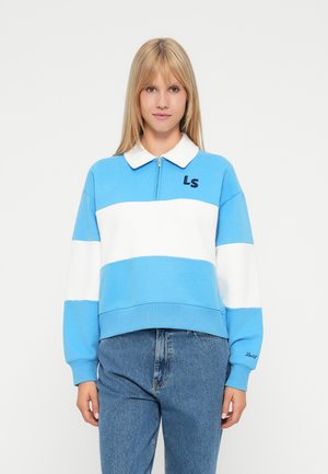 BANKS ZIP - Sweatshirt - azure blue/bright white