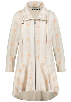GRAPHIC PRINT - Zip-up sweatshirt - beige